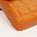 Chanel East West Patent Leather Chocolate Bar Flap Bag