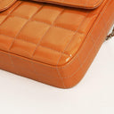 Chanel East West Patent Leather Chocolate Bar Flap Bag