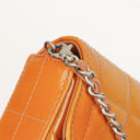 Chanel East West Patent Leather Chocolate Bar Flap Bag