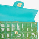 Chanel East West Patent Leather Chocolate Bar Flap Bag