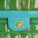 Chanel East West Patent Leather Chocolate Bar Flap Bag
