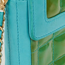 Chanel East West Patent Leather Chocolate Bar Flap Bag