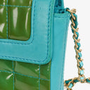 Chanel East West Patent Leather Chocolate Bar Flap Bag