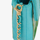 Chanel East West Patent Leather Chocolate Bar Flap Bag