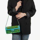 Chanel East West Patent Leather Chocolate Bar Flap Bag