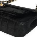 Chanel East West Pony Hair Velvet Chocolate Bar Flap Bag With Gold - Tone Hardware