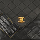 Chanel Envelope Flap Bag Black Quilted Lambskin With 24K Gold-Plated Hardware