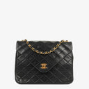 Chanel Envelope Flap Bag Black Quilted Lambskin With 24K Gold-Plated Hardware