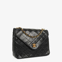 Chanel Envelope Flap Bag Black Quilted Lambskin With 24K Gold-Plated Hardware