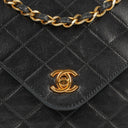 Chanel Envelope Flap Bag Black Quilted Lambskin With 24K Gold-Plated Hardware
