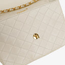 Chanel Envelope Flap Bag White Quilted Lambskin With 24K Gold-Plated Hardware