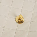 Chanel Envelope Flap Bag White Quilted Lambskin With 24K Gold-Plated Hardware