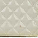 Chanel Evening Star East West White Quilted Patent Leather Flap Bag