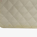 Chanel Evening Star East West White Quilted Patent Leather Flap Bag