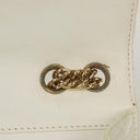 Chanel Evening Star East West White Quilted Patent Leather Flap Bag