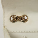 Chanel Evening Star East West White Quilted Patent Leather Flap Bag