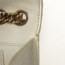 Chanel Evening Star East West White Quilted Patent Leather Flap Bag