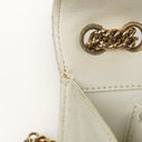Chanel Evening Star East West White Quilted Patent Leather Flap Bag