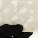 Chanel Evening Star East West White Quilted Patent Leather Flap Bag