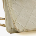 Chanel Evening Star East West White Quilted Patent Leather Flap Bag