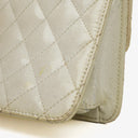 Chanel Evening Star East West White Quilted Patent Leather Flap Bag