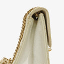 Chanel Evening Star East West White Quilted Patent Leather Flap Bag