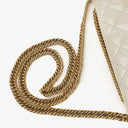 Chanel Evening Star East West White Quilted Patent Leather Flap Bag