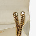 Chanel Evening Star East West White Quilted Patent Leather Flap Bag