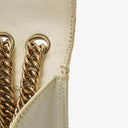 Chanel Evening Star East West White Quilted Patent Leather Flap Bag