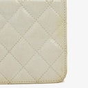 Chanel Evening Star East West White Quilted Patent Leather Flap Bag