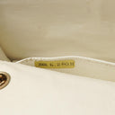 Chanel Evening Star East West White Quilted Patent Leather Flap Bag