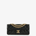 Chanel Evening Star Quilted Glitter Patent East West Flap Bag
