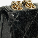 Chanel Evening Star Quilted Glitter Patent East West Flap Bag