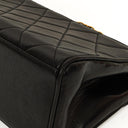 Chanel Flap Bag In Black Quilted Lambskin With Chain Top Handle And 24K Gold-Plated Hardware, 1994-1996