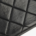 Chanel Flap Bag In Black Quilted Lambskin With Chain Top Handle And 24K Gold-Plated Hardware
