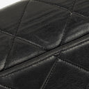 Chanel Flap Bag In Black Quilted Lambskin With Chain Top Handle And 24K Gold-Plated Hardware