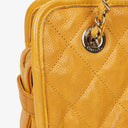 Chanel French Riviera Ocher Quilted Caviar Leather Shopping Tote Bag