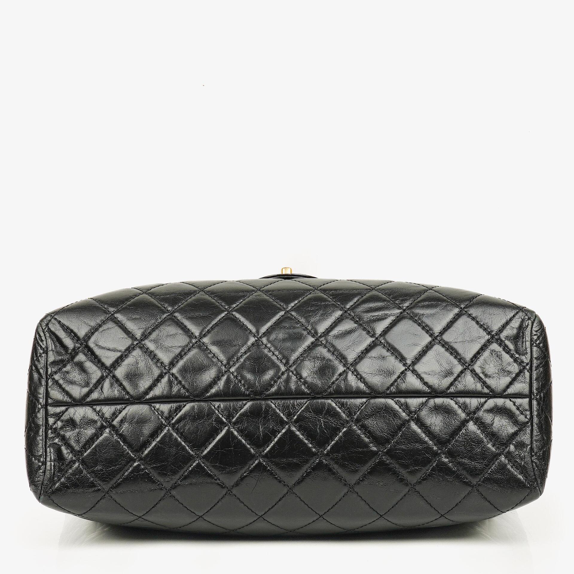 Chanel Front Pocket Large Tote Bag Glazed Quilted Calfskin Gold-Tone Hardware 2014/2015