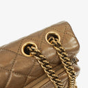 Chanel Gold Calfskin Medium Crown Single Flap Bag