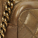 Chanel Gold Calfskin Medium Crown Single Flap Bag