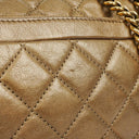 Chanel Gold Calfskin Medium Crown Single Flap Bag