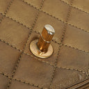 Chanel Gold Calfskin Medium Crown Single Flap Bag