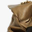 Chanel Gold Calfskin Medium Crown Single Flap Bag