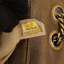 Chanel Gold Calfskin Medium Crown Single Flap Bag