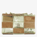 Chanel Green/Brown PVC and Leather Naked Patchwork Flap Bag