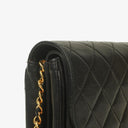 Chanel Half-Moon Double Flap Bag Black Quilted Lambskin 24K Gold-Plated Hardware