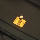 Chanel Half-Moon Double Flap Bag Black Quilted Lambskin 24K Gold-Plated Hardware