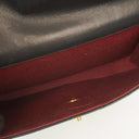 Chanel Half-Moon Double Flap Bag Black Quilted Lambskin 24K Gold-Plated Hardware