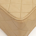 Chanel Half Moon Flap Bag Beige Quilted Lambskin 24K Gold-Hardware