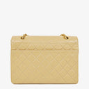 Chanel Half-Moon Flap Bag Beige Quilted Lambskin 24K Gold-Plated Hardware